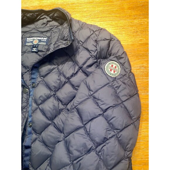 Hackman Mens Quilted Down Jacket With Snap Buttons & Collar - Picture 5 of 6